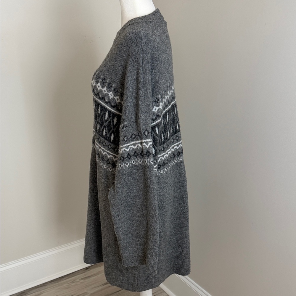 NWT American Eagle Gray Patterned Women's Sweater Dress size large - Picture 5 of 16